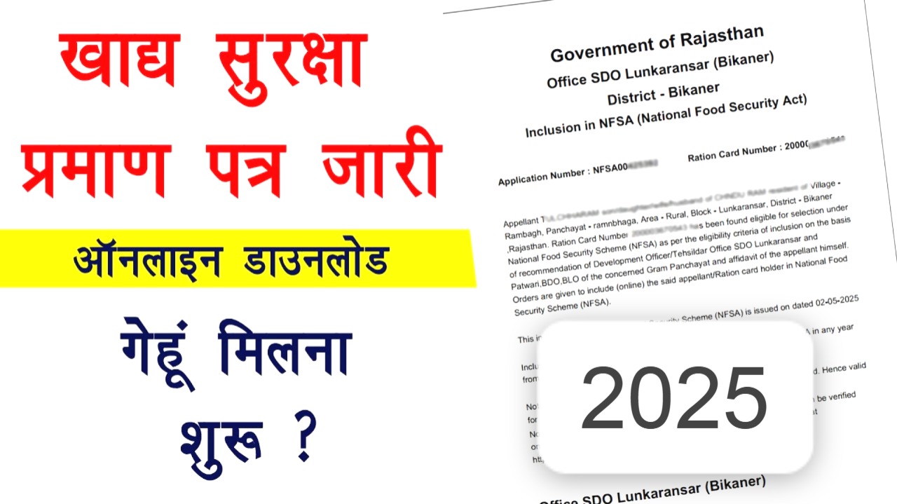 Khadya Suraksha NFSA certificate